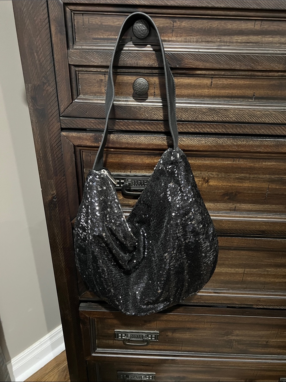 Y2K slouchy hobo sequins bag